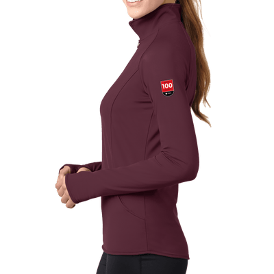 100 Years- Sport-Tek Ladies Sport-Wick Stretch 1/2-Zip Pullover