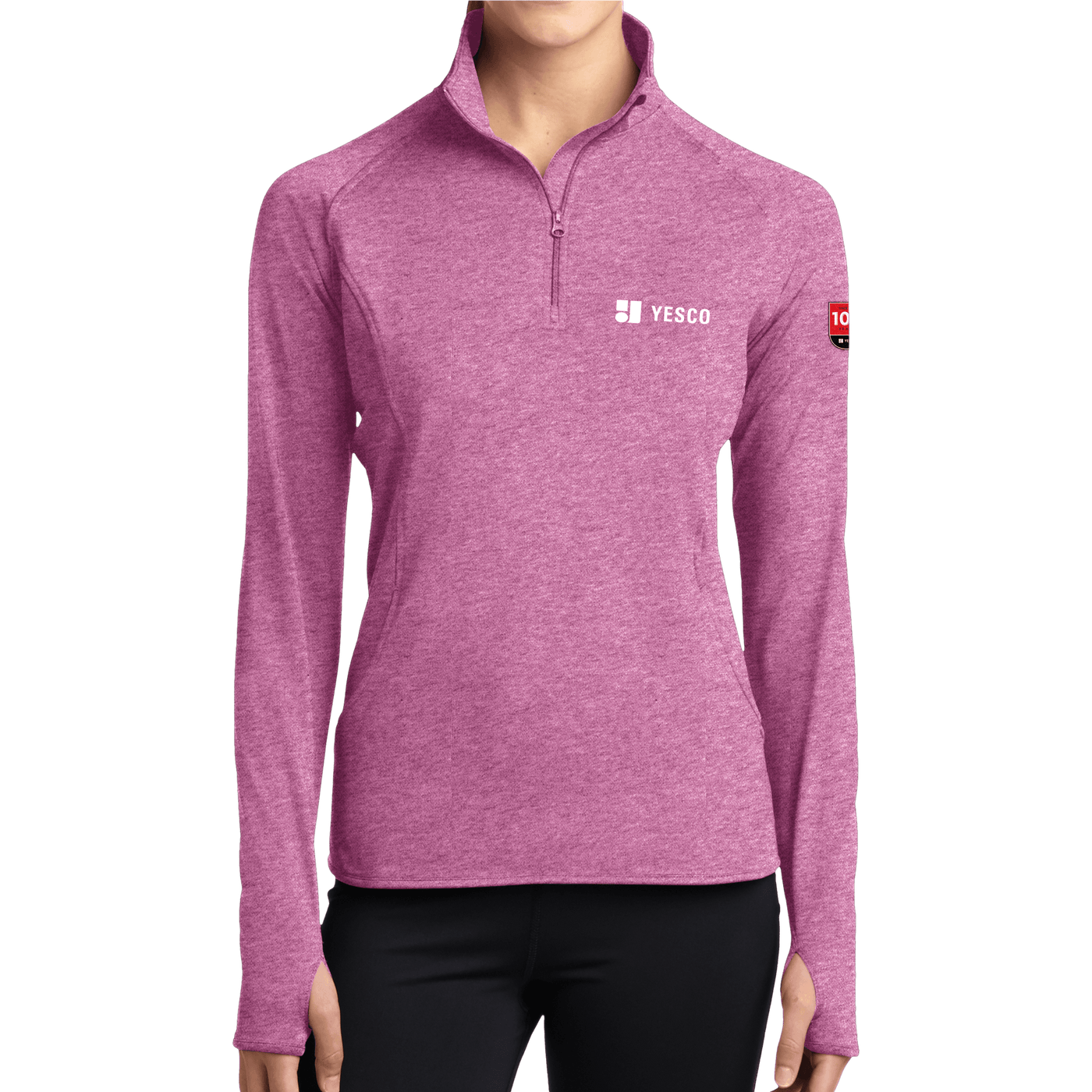 100 Years- Sport-Tek Ladies Sport-Wick Stretch 1/2-Zip Pullover