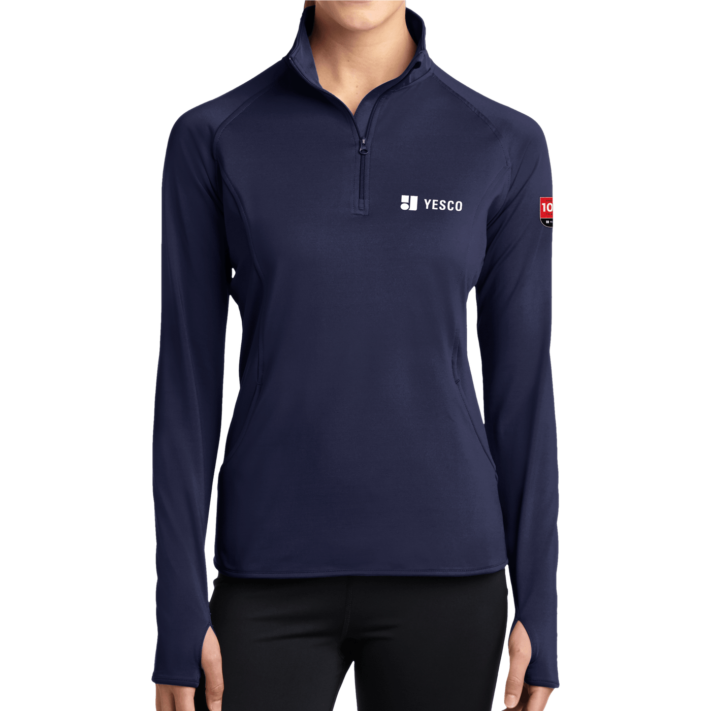 100 Years- Sport-Tek Ladies Sport-Wick Stretch 1/2-Zip Pullover