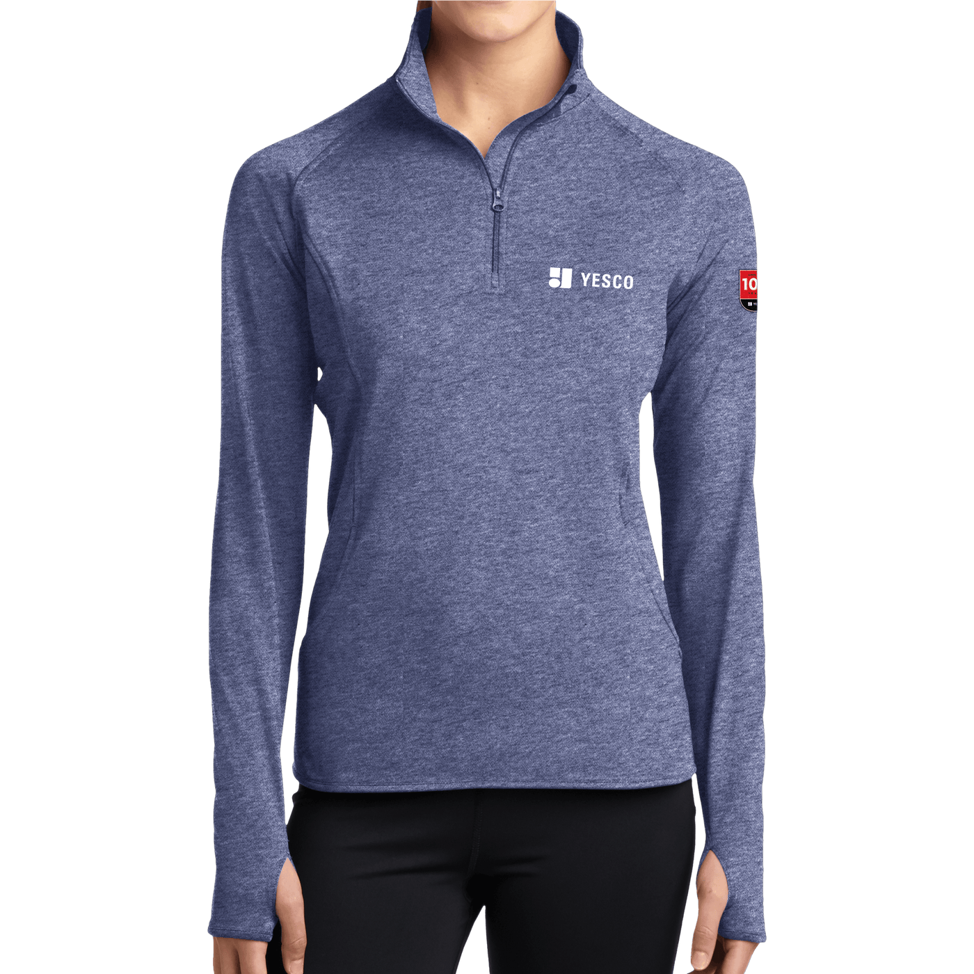 100 Years- Sport-Tek Ladies Sport-Wick Stretch 1/2-Zip Pullover