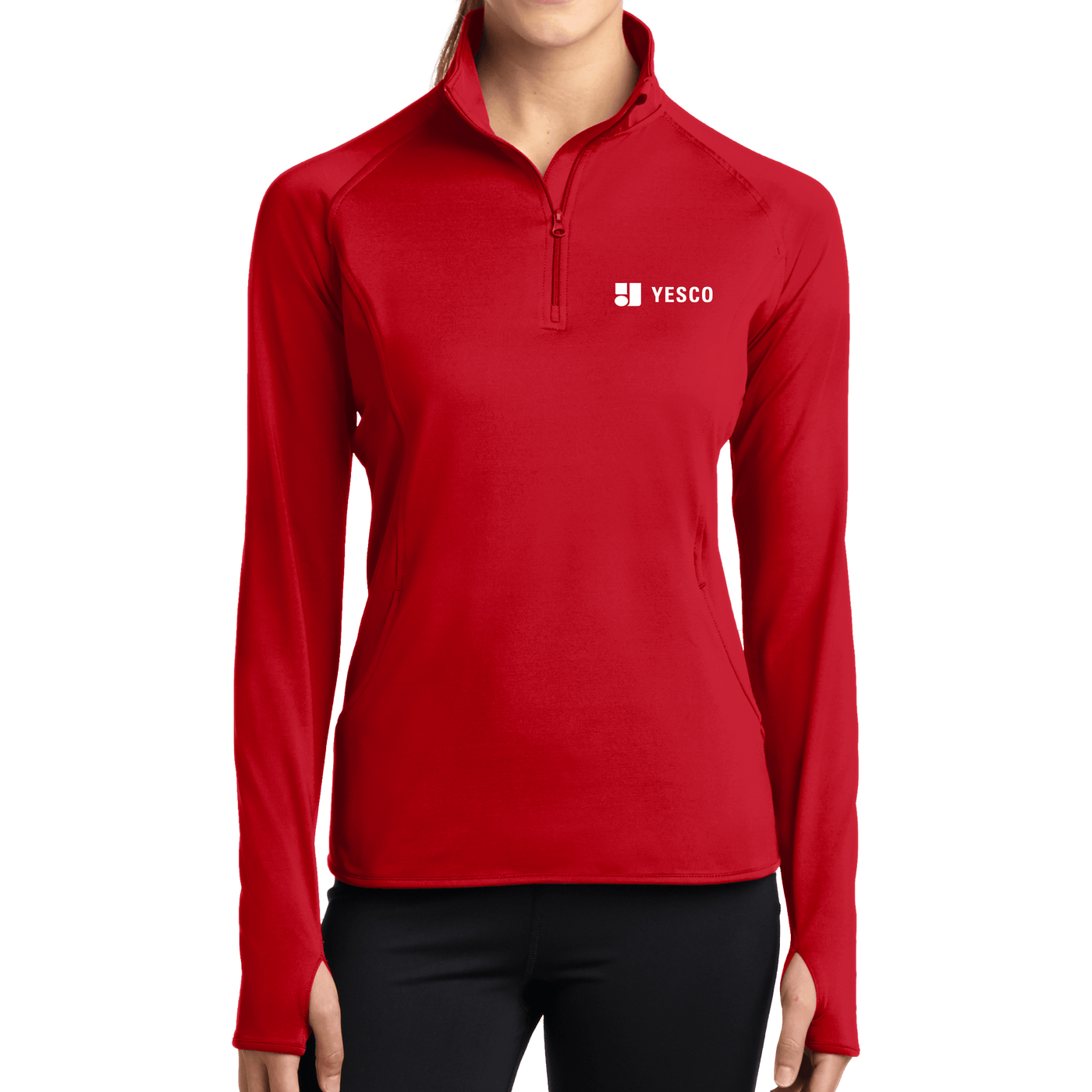 Sport-Tek Ladies Sport-Wick Stretch 1/2-Zip Pullover