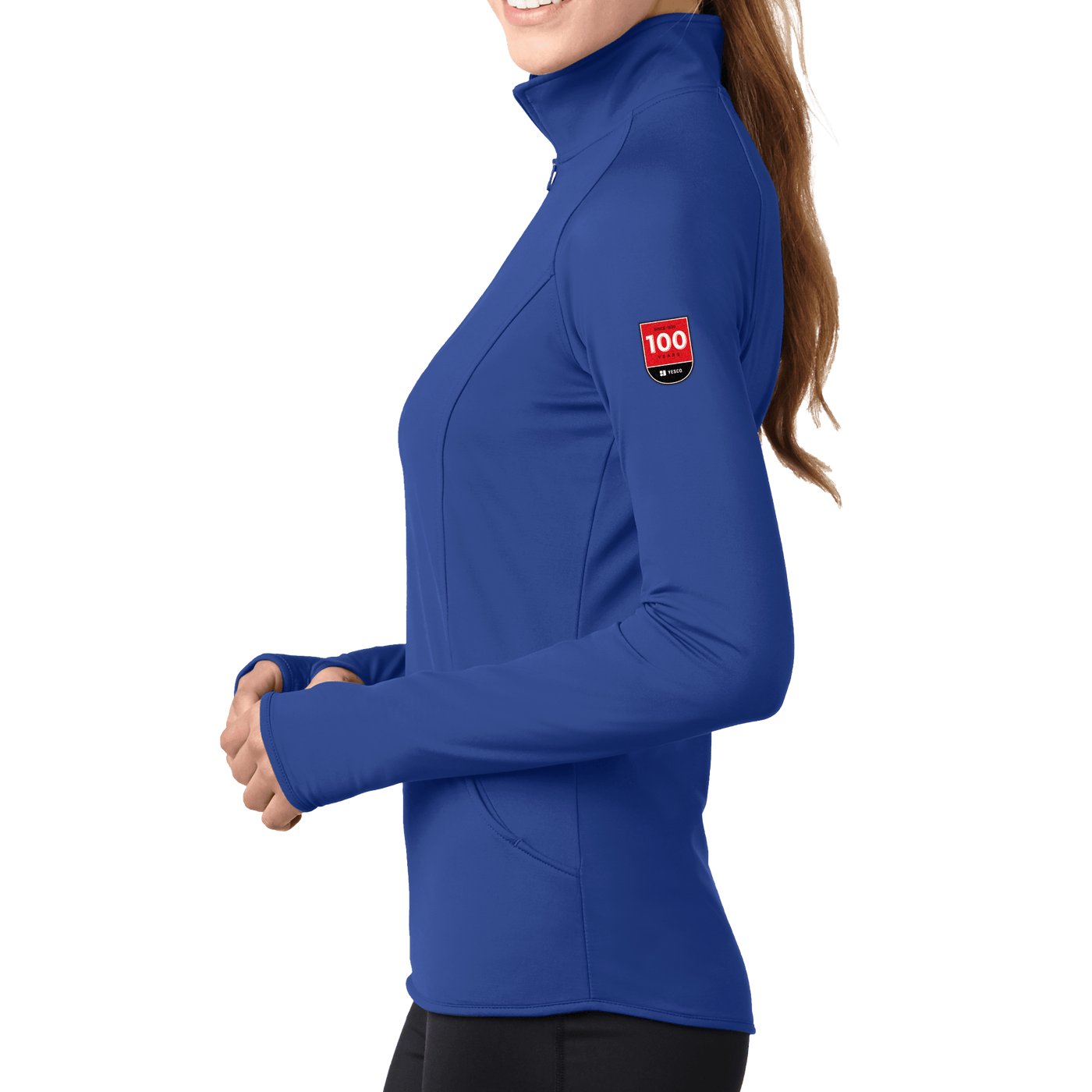 100 Years- Sport-Tek Ladies Sport-Wick Stretch 1/2-Zip Pullover