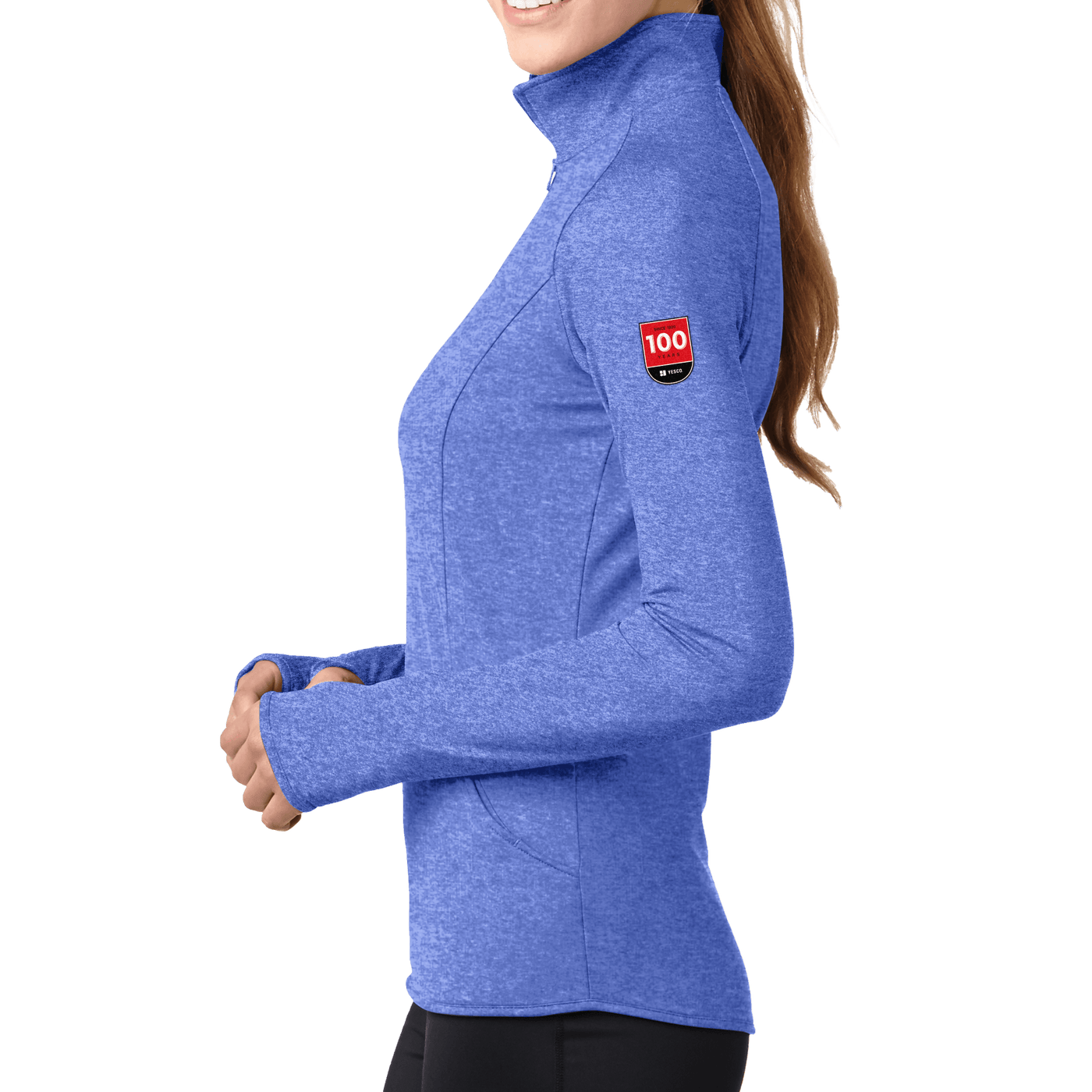 100 Years- Sport-Tek Ladies Sport-Wick Stretch 1/2-Zip Pullover