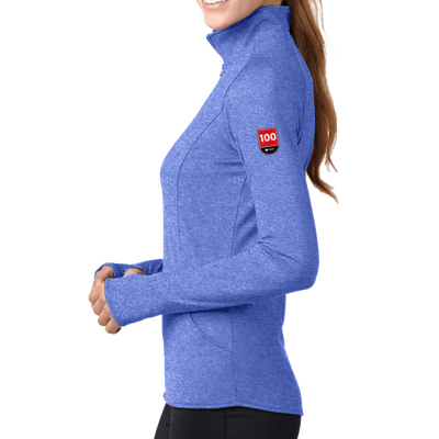 100 Years- Sport-Tek Ladies Sport-Wick Stretch 1/2-Zip Pullover