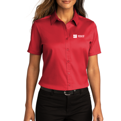 Port Authority® Ladies Short Sleeve SuperPro React ™ Twill Shirt