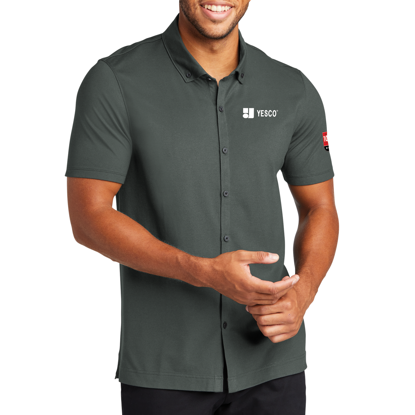 100 Years - MERCER+METTLE™ Stretch Pique Full-Button Polo