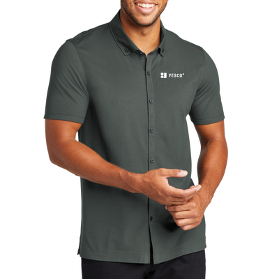 YESCO Canada - MERCER+METTLE™ Stretch Pique Full-Button Polo