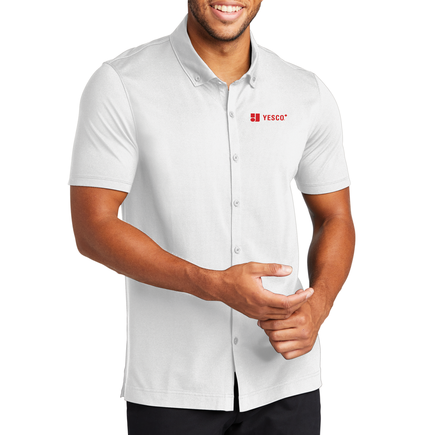 YESCO Canada - MERCER+METTLE™ Stretch Pique Full-Button Polo